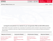 Tablet Screenshot of hitachimetals.com